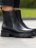 Leather Combat Chelsea Warm - Black