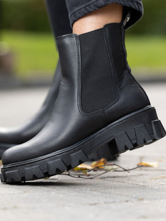 Leather Combat Chelsea - Black