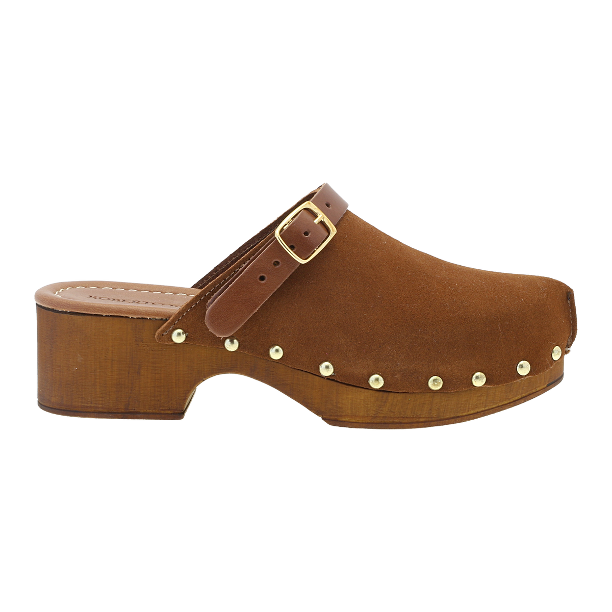 Clogs - Suede Leather Brown