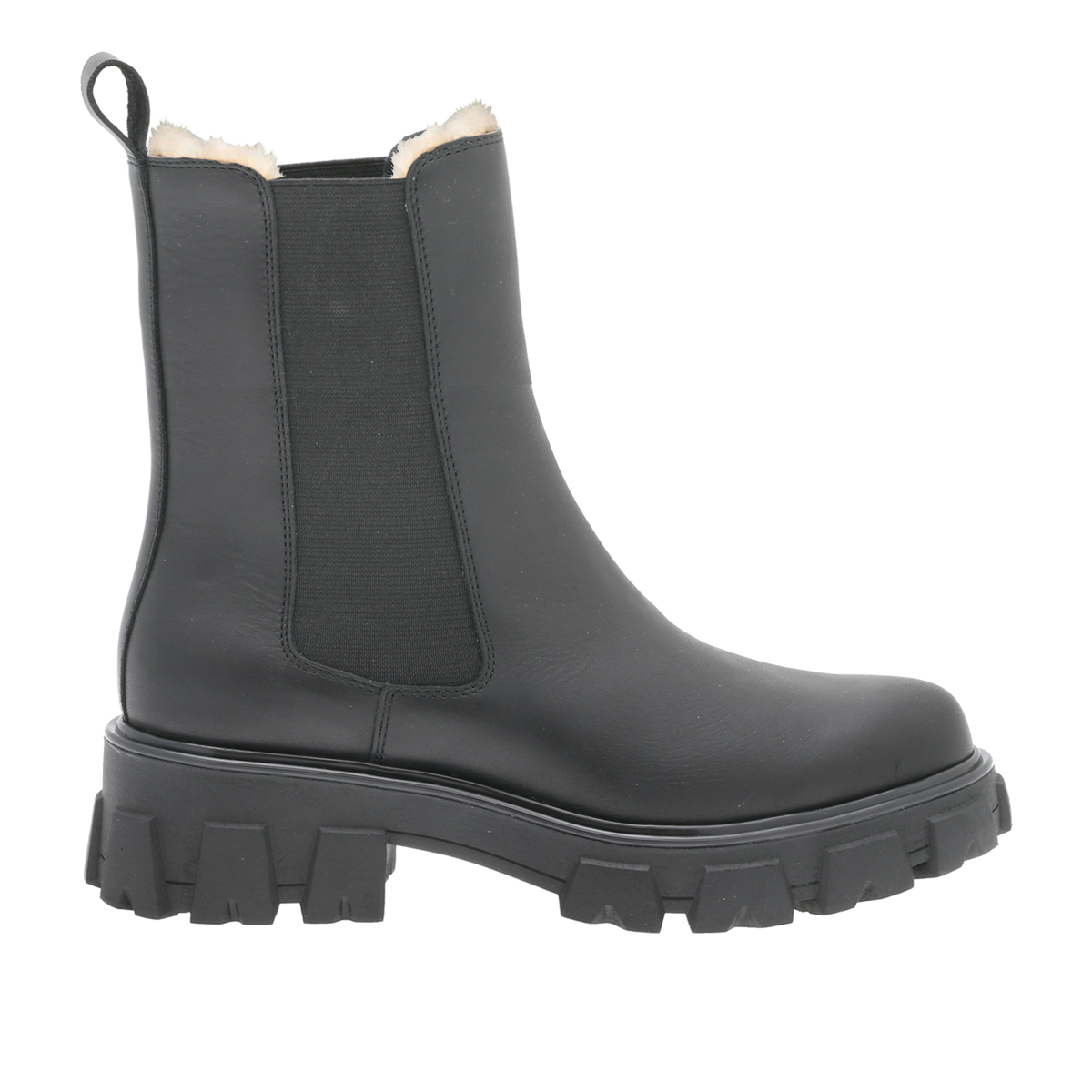 Leather Combat Chelsea Warm - Black