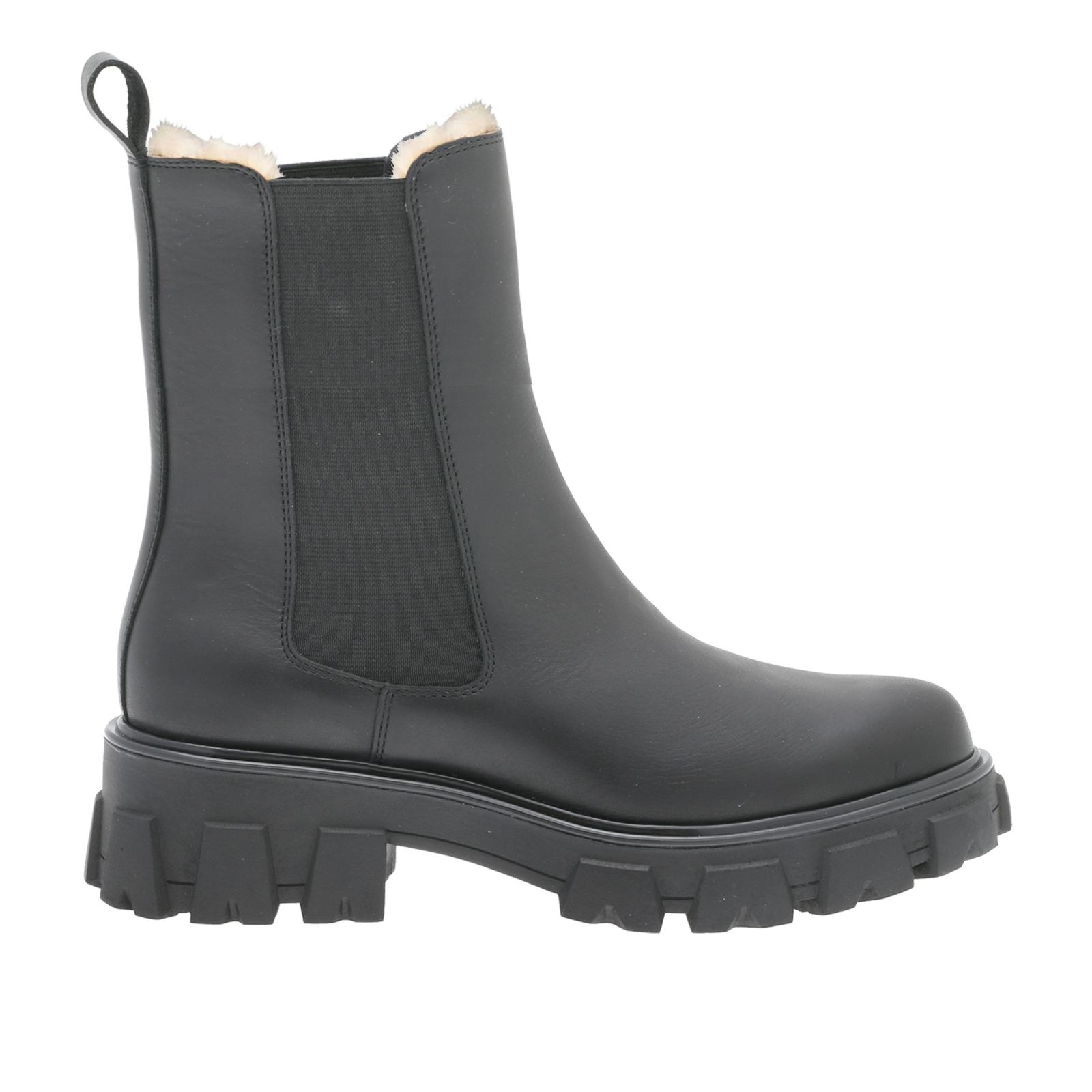 Leather Combat Chelsea Warm - Black