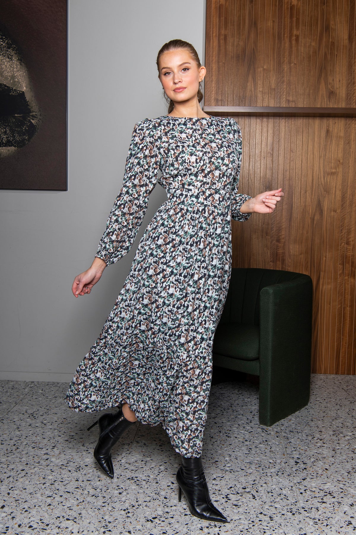 MISSMAYA - Kjoler - Rosie Maxi Dress - Blooming Green
