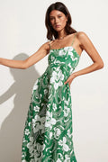 Alexandre Midi Dress - Camara Floral Print-Green