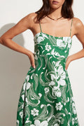Alexandre Midi Dress - Camara Floral Print-Green