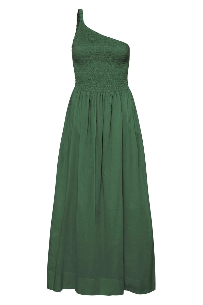 Khalani Midi Dress - Dark Green