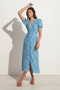 Bellavista Midi Dress - Lou Floral Print Blue