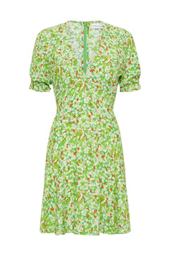 La Belle Mini Dress - Lou Floral Print Green