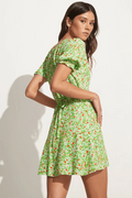 La Belle Mini Dress - Lou Floral Print Green