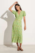 La Belle Mini Dress - Lou Floral Print Green