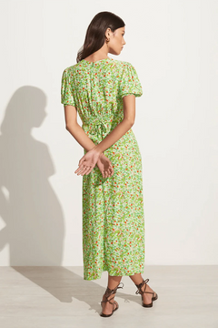 Bellavista Midi Dress - Lou Floral Print Green