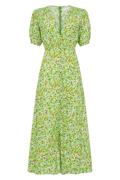 Bellavista Midi Dress - Lou Floral Print Green