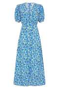 Bellavista Midi Dress - Lou Floral Print Blue