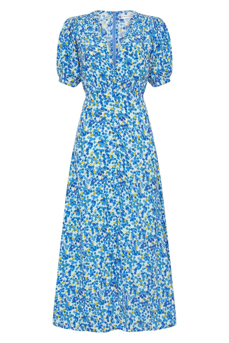 Bellavista Midi Dress - Lou Floral Print Blue