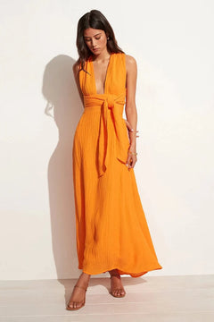 Tropiques Maxi Dress - Tangerine