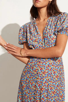 Bellavista Midi Dress - Mohina Floral Print-Blue