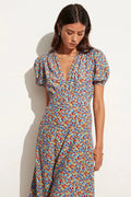Bellavista Midi Dress - Mohina Floral Print-Blue