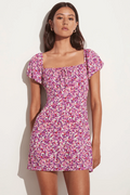 Lovita Mini Dress - Lou Floral Print Violet