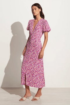 Bellavista Midi Dress - Lou Floral Print Violet