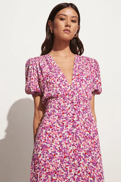 Bellavista Midi Dress - Lou Floral Print Violet