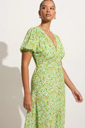Bellavista Midi Dress - Lou Floral Print Green