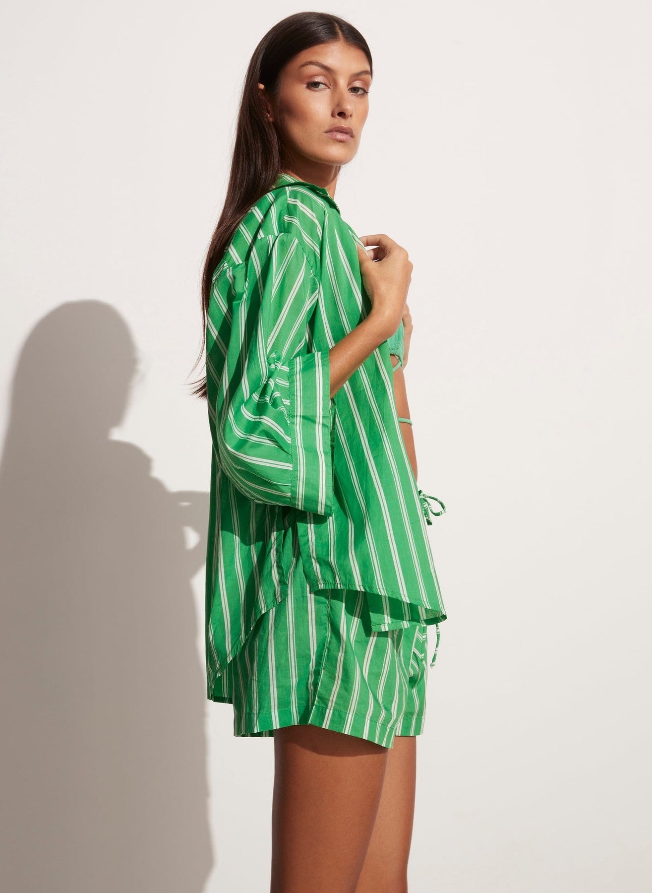 Paradise Shirt - Maya Stripe Print - Green