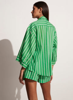 Paradise Shirt - Maya Stripe Print - Green