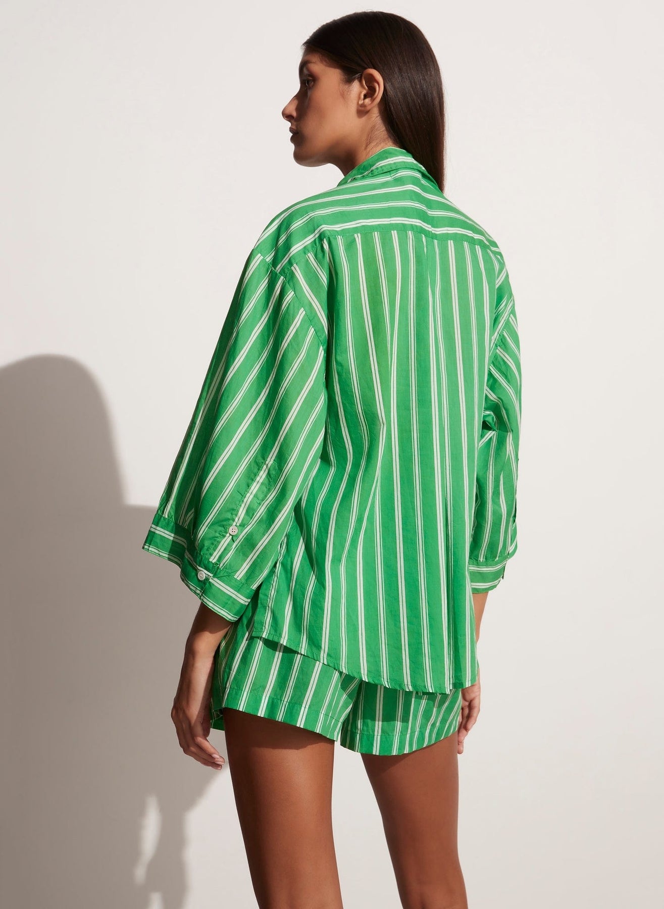 Paradise Shirt - Maya Stripe Print - Green