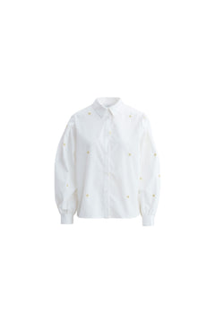 Sofia Shirt - Embroided Sun Flower