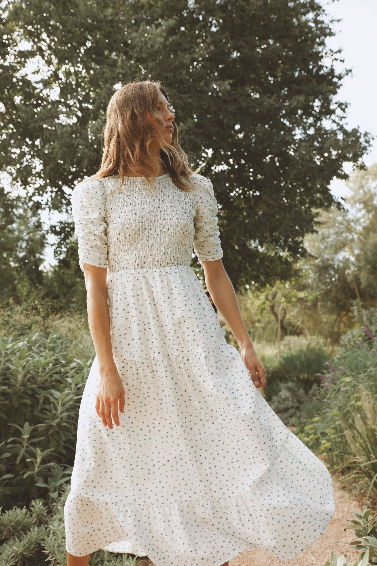 Dovie Crepe Dress - Blue Amaryll