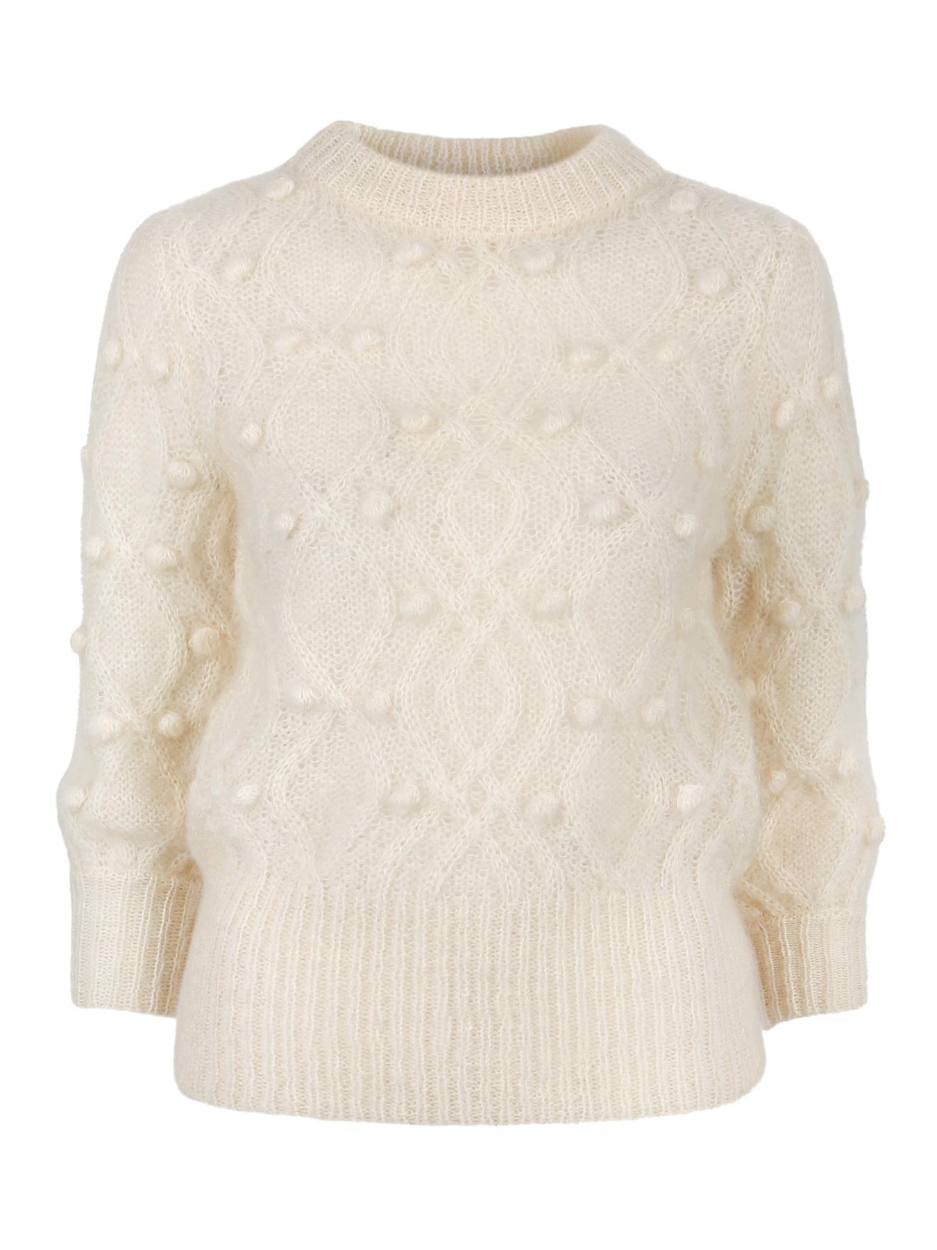 Sienna Chunky Knit Sweater - White - Ella & il - Gensere - VILLOID.no