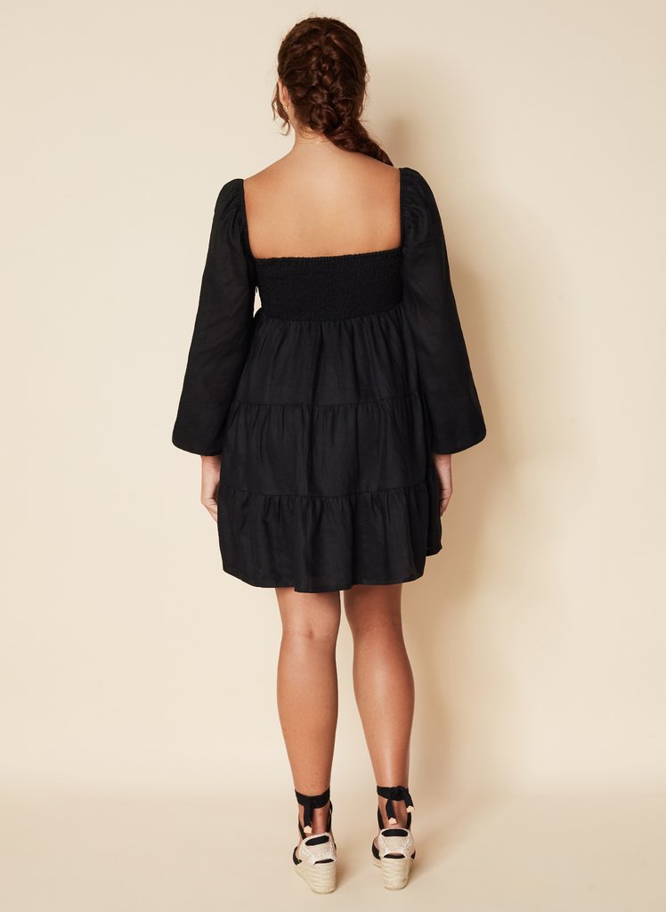 Morissa Mini Dress - Plain Black – VILLOID