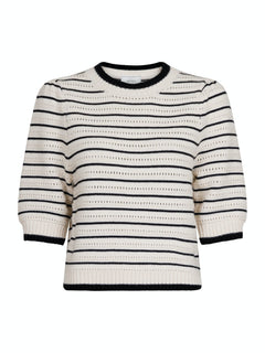 Sidra Stitch Knit Blouse - Ivory