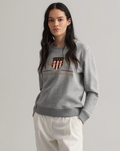 Archive Shield C-Neck Sweat - Grey Melange