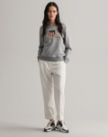 Archive Shield C-Neck Sweat - Grey Melange
