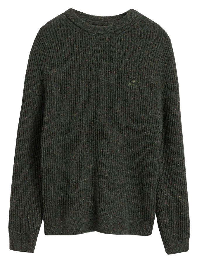 D2. Neps Ribbed Crew Neck Sweater - Tartan Green