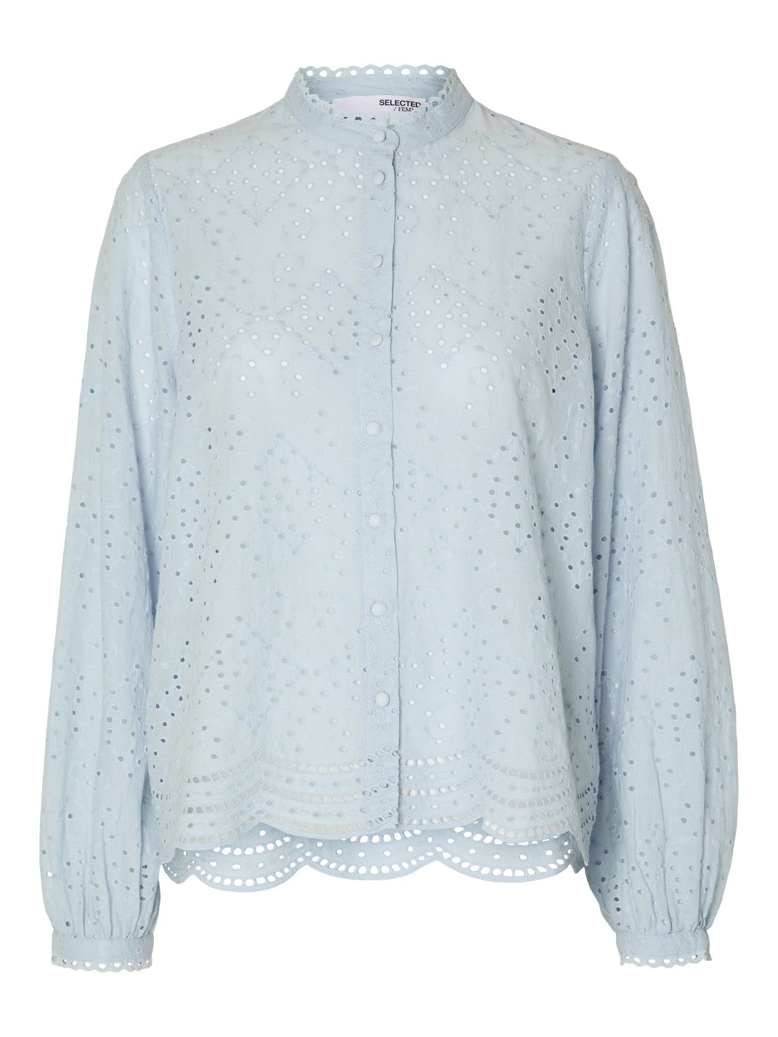 Tatiana L/S Embr Shirt - Cashmere Blue