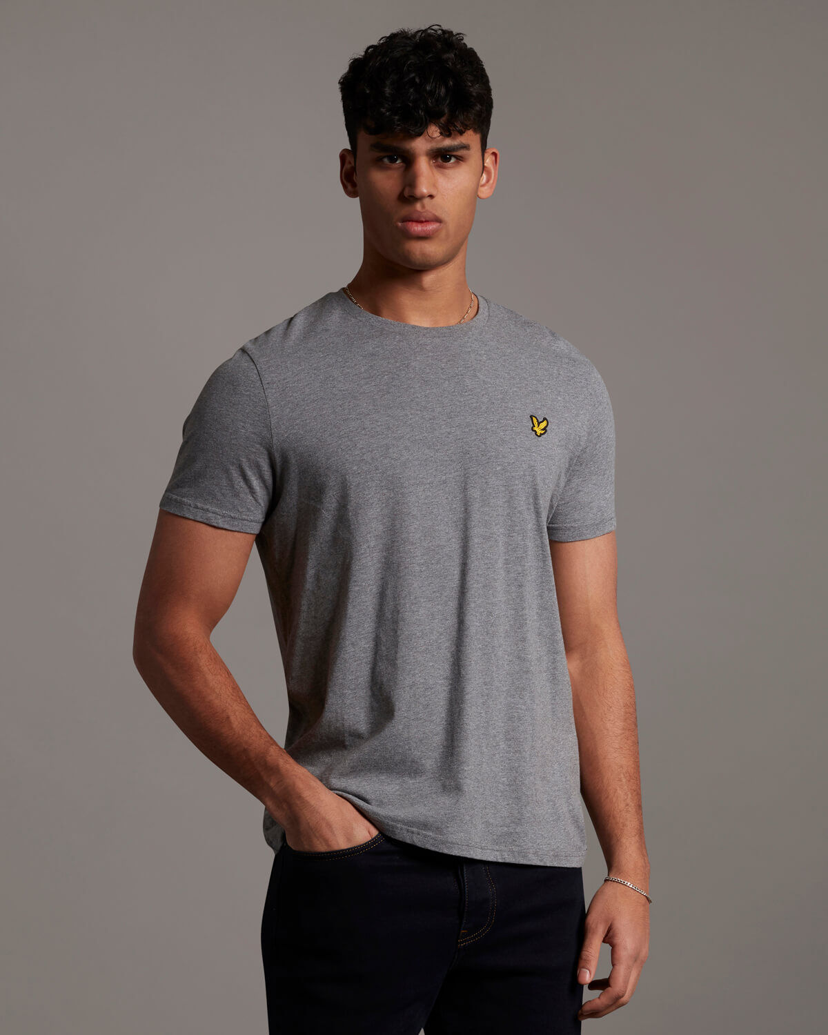 Plain T-Shirt - Mid Grey Marl