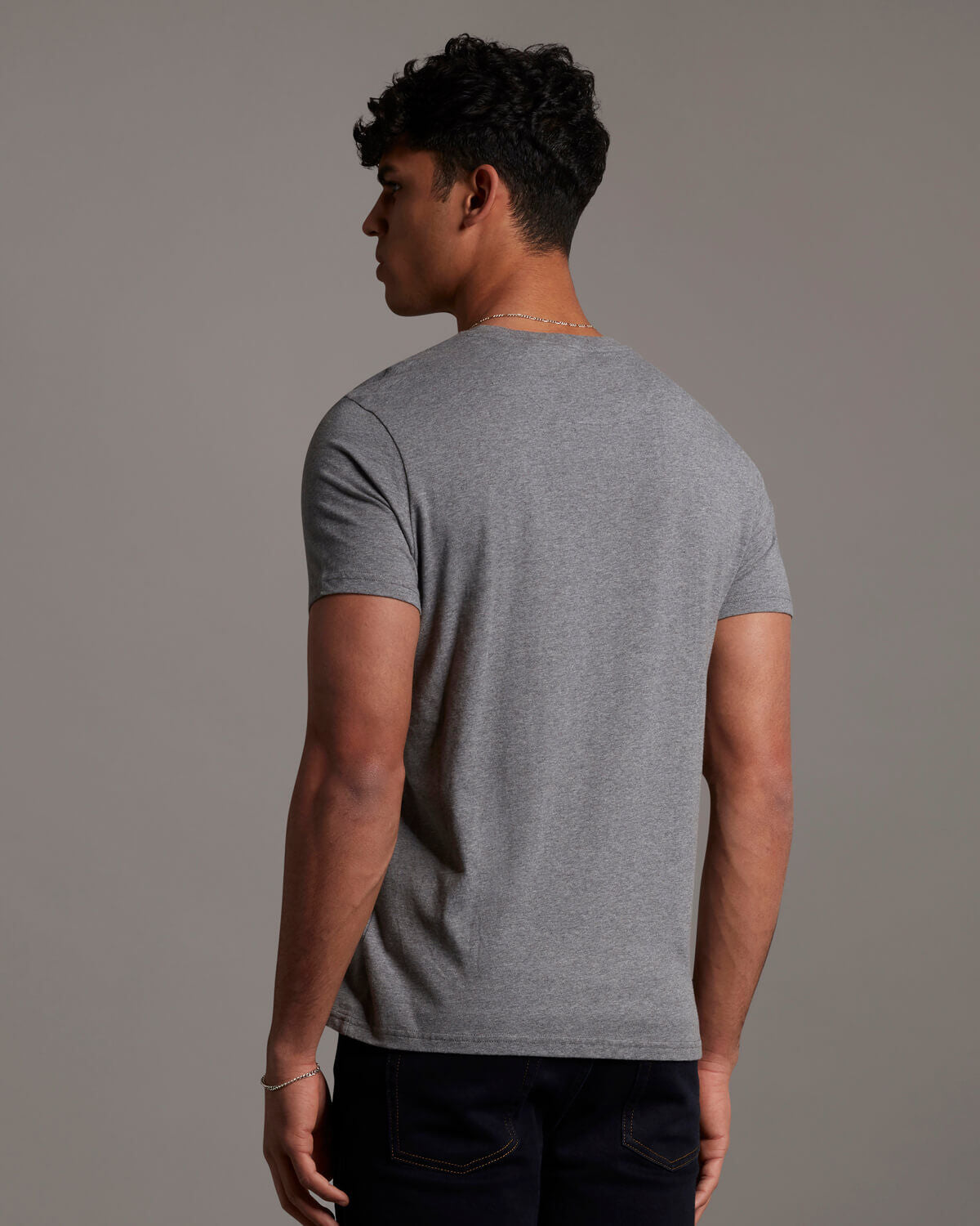 Plain T-Shirt - Mid Grey Marl