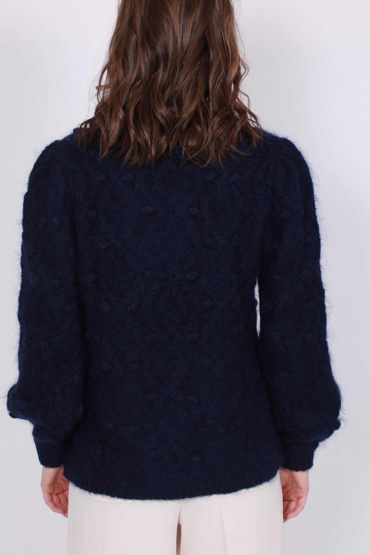 Andrea Chunky Knit Sweater - Navy - Ella & il - Gensere - VILLOID.no