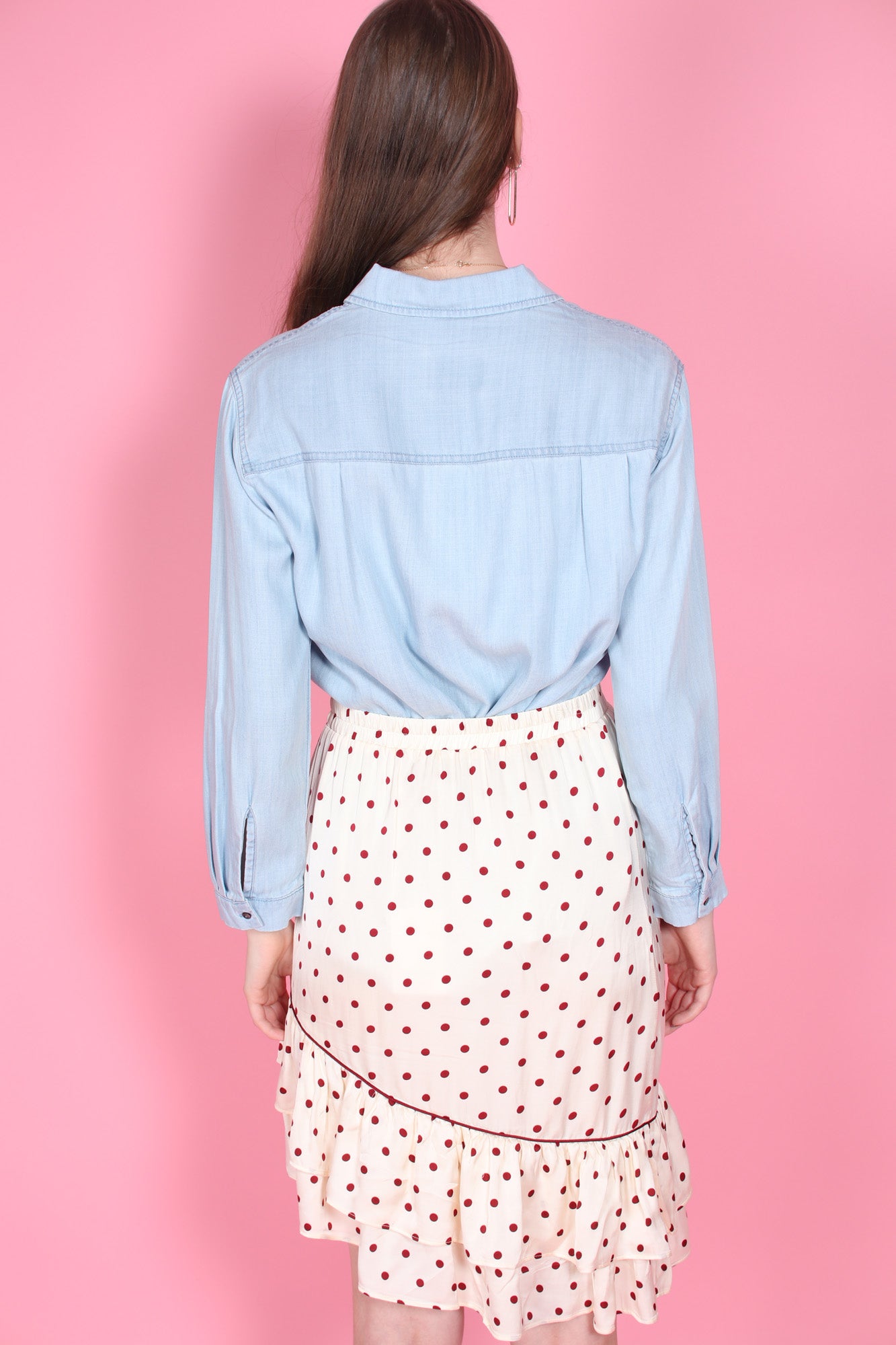 Sophia LS Shirt - Light Blue Denim - Second Female - Bluser & Skjorter - VILLOID.no