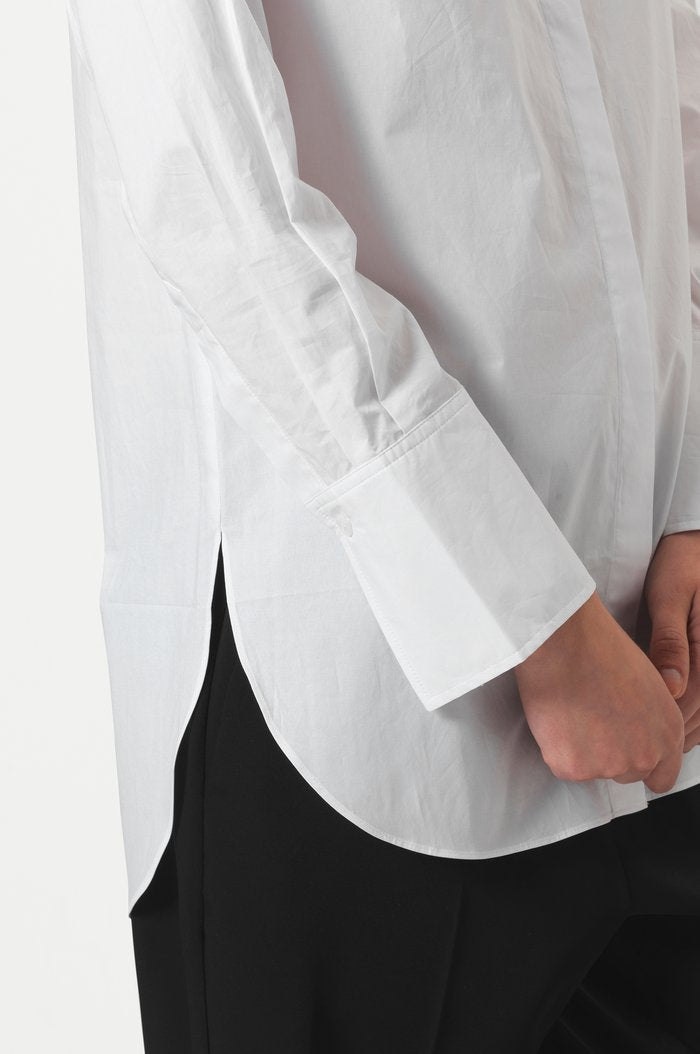 Larkin LS Classic Shirt - White Alyssum - Second Female - Bluser & Skjorter - VILLOID.no