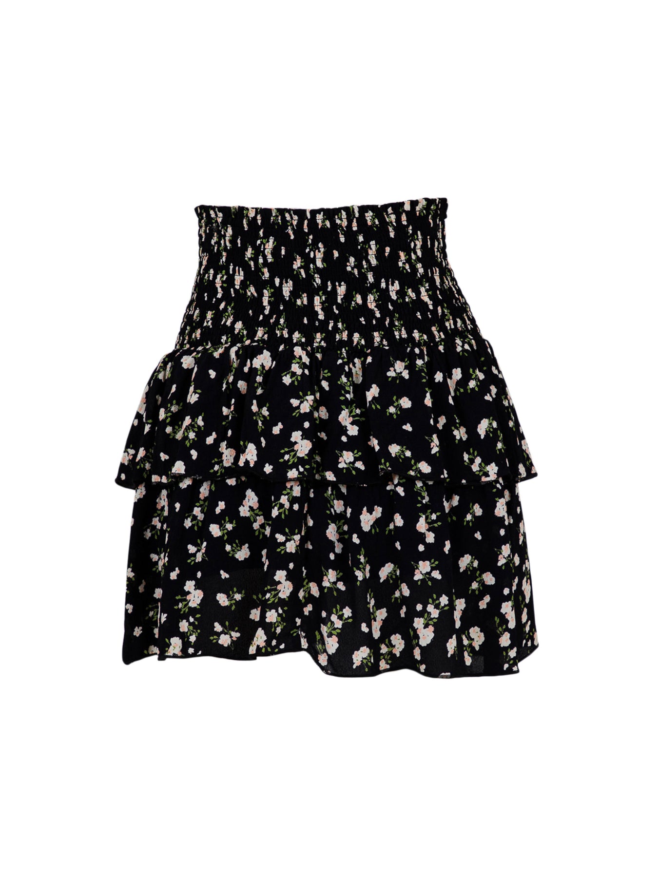 Carin Night Flower Skirt - Black - Neo Noir - Skjørt - VILLOID.no