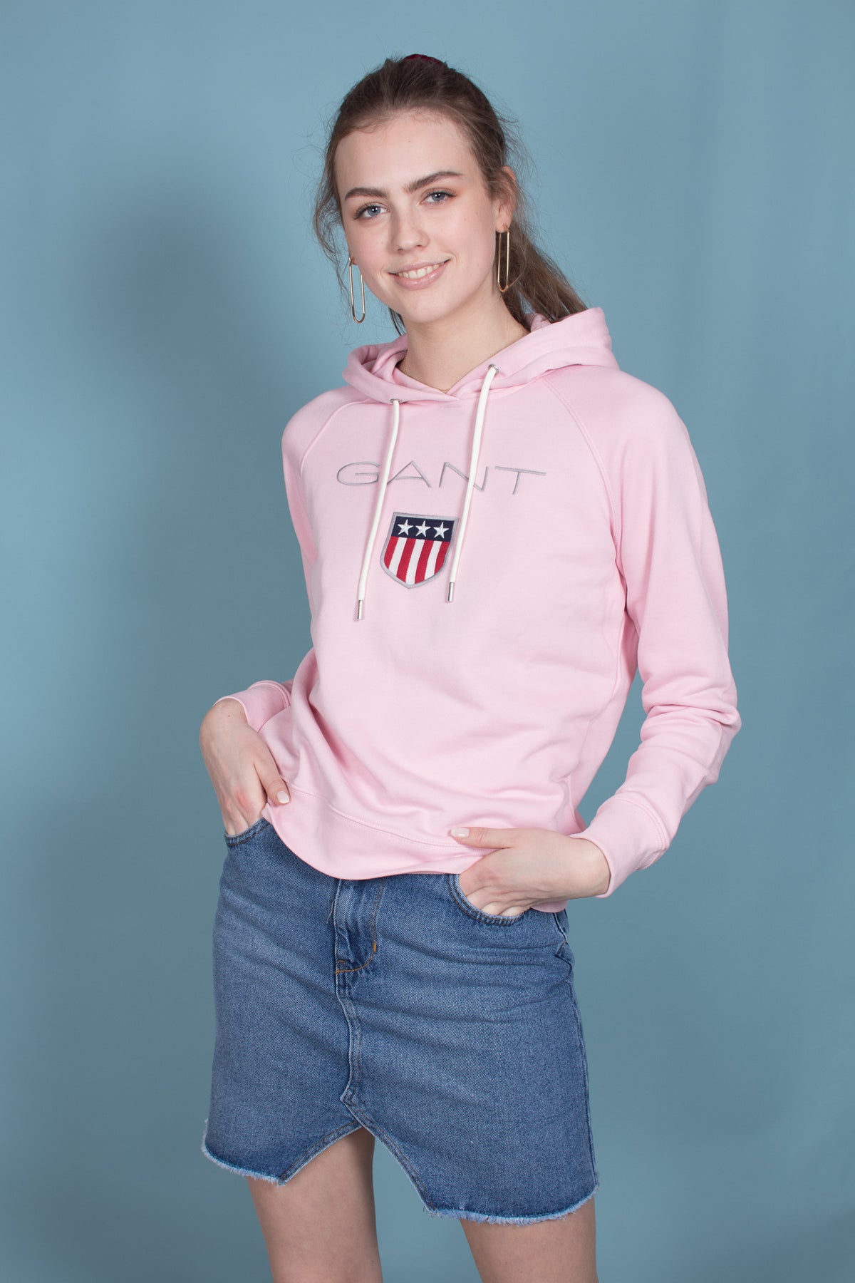 Gant Shield sweat hoodie - California Pink - GANT - Gensere - VILLOID.no