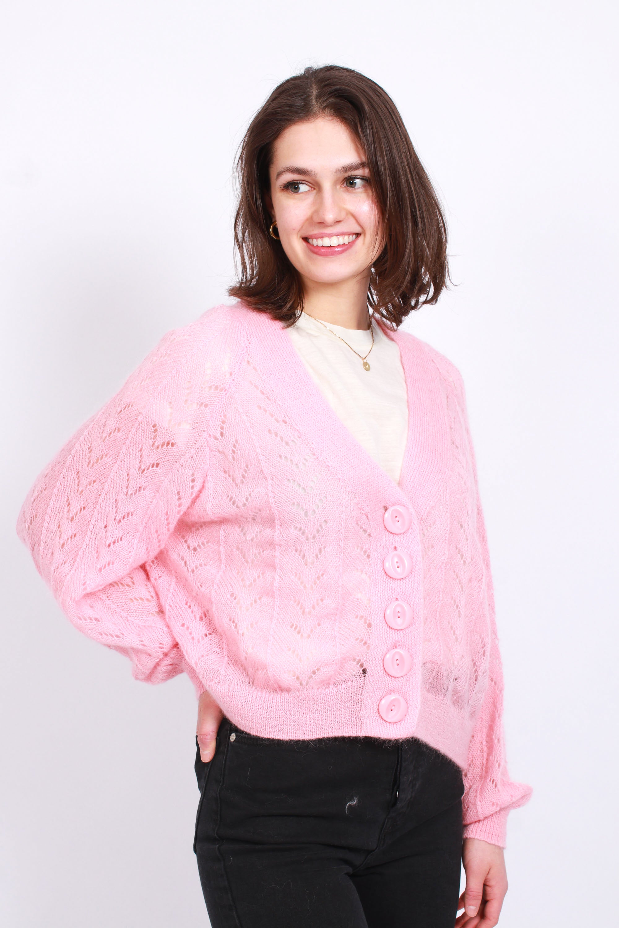 Mohair Cardigan - Pink - ByTimo - Gensere - VILLOID.no
