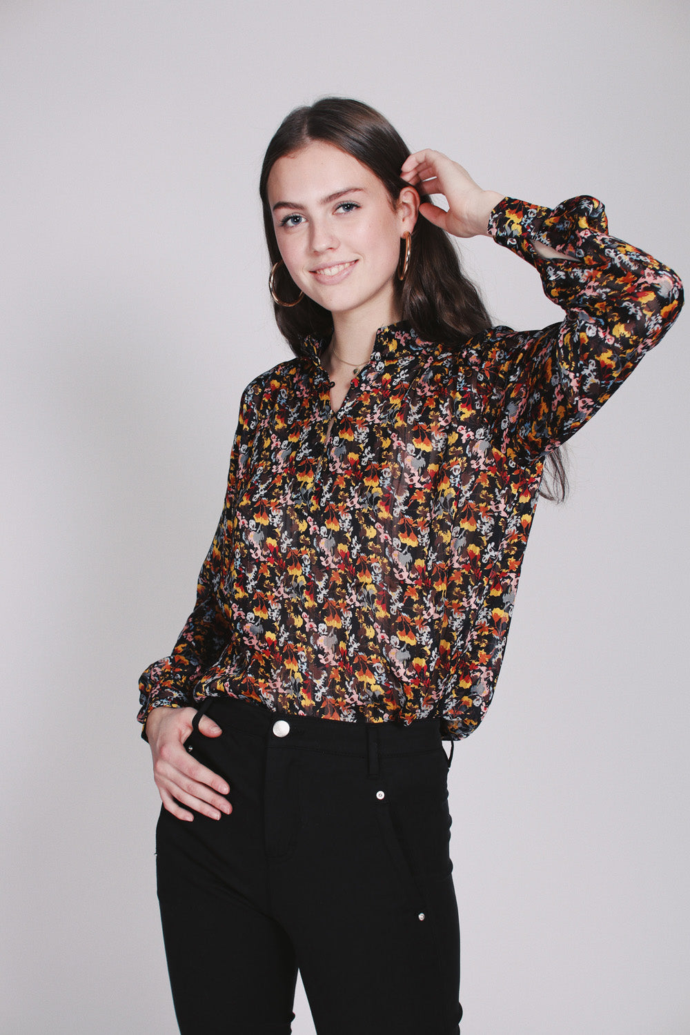 Leon Blouse - Black - Second Female - Bluser & Skjorter - VILLOID.no