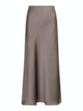 Vicky Heavy Sateen Skirt - Warm Grey