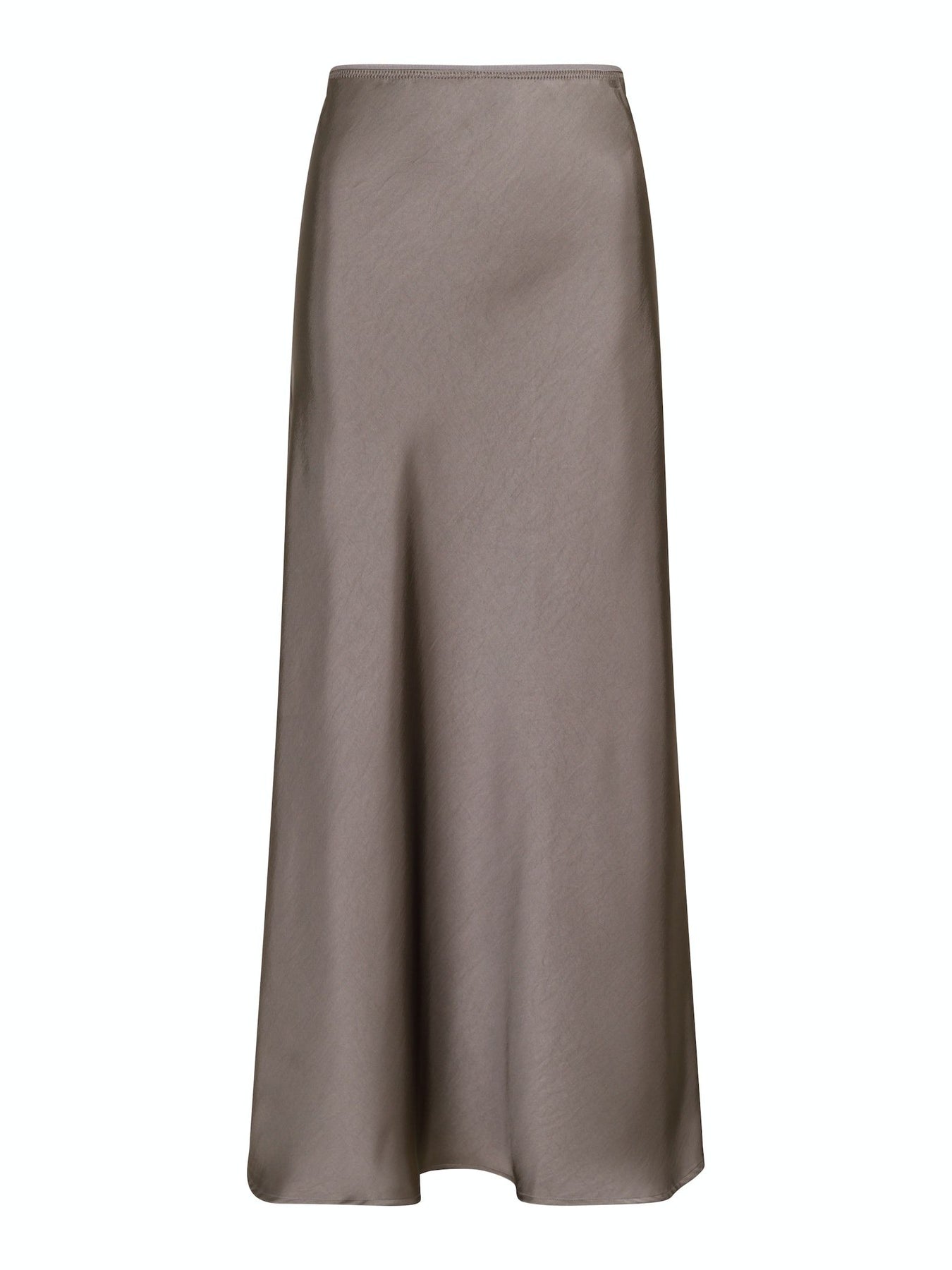 Vicky Heavy Sateen Skirt - Warm Grey