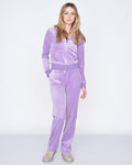 Robertson Classic Velour Zip Hoodie - Violet Tulip