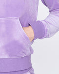 Robertson Classic Velour Zip Hoodie - Violet Tulip
