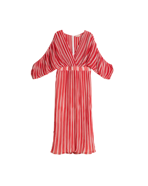 Plisse Dress - Red Stripes - ByTimo - Kjoler - VILLOID.no